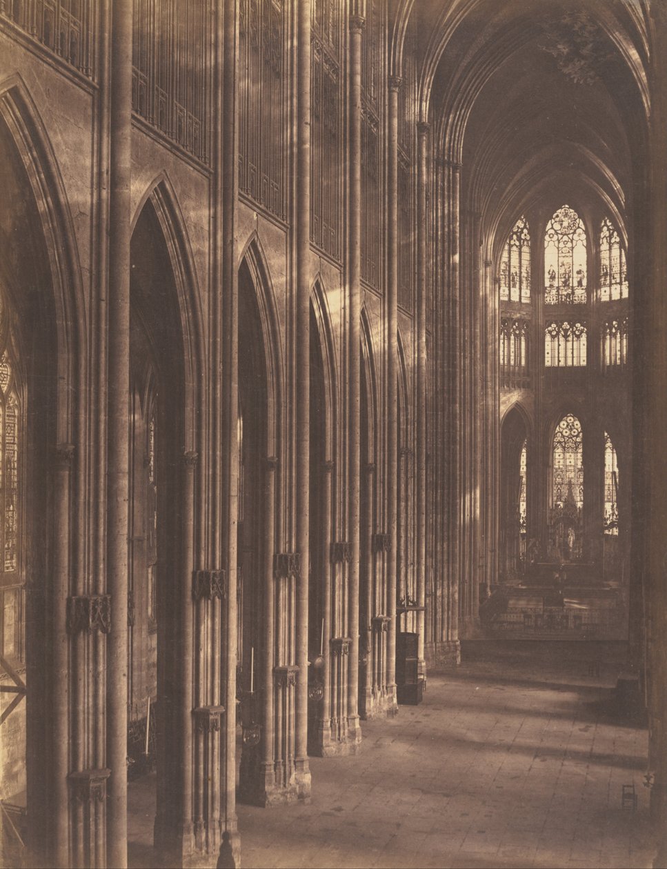 Rouen, interior de la iglesia Saint-Ouen de Auguste Rosalie Bisson