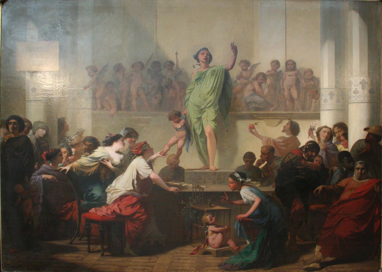 Amor en subasta de Auguste Barthelemy Glaize