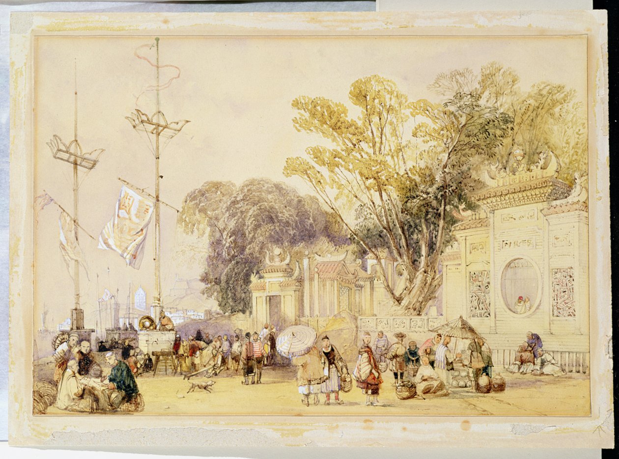 Plaza del pueblo en la bahía de Hong Kong, placa 5 de 
