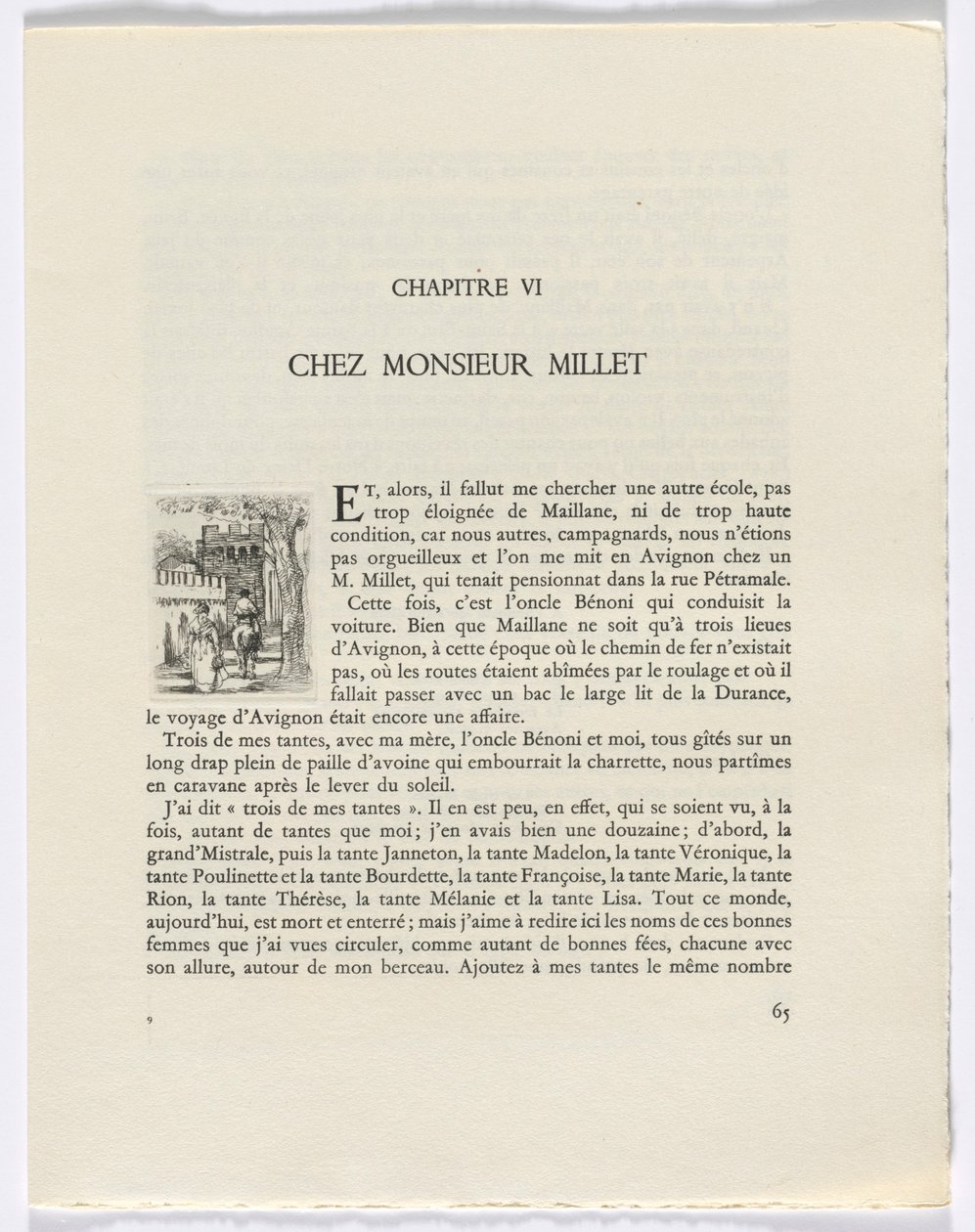 Frédéric Mistral: Mémoires et Recits de Frédéric Mistral: mujer y hombre a caballo (página 65) de Auguste Brouet