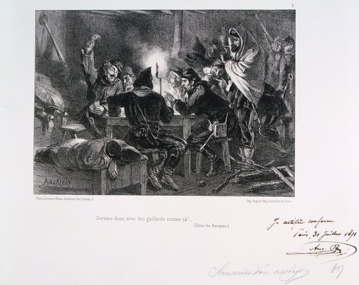 ¡Duerman entonces, con tipos como esos!, Sitio de París, 1870-1871 1871 de Auguste Bry