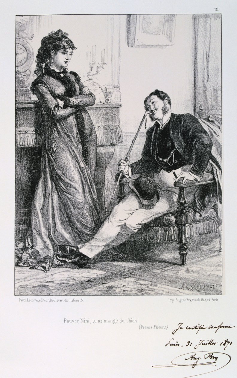 Pauvre Nini, ¡te has comido un perro!, Sitio de París, 1871 de Auguste Bry
