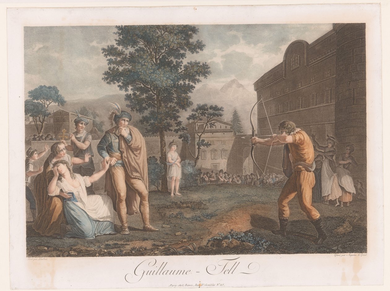 Willem Tell conoció a handboog Guillaume-Tell (título sobre objeto) de Auguste Claude Simon Legrand