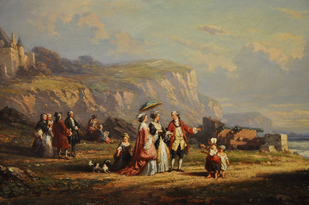 Promenade sur la grève, detalle de Auguste Delacroix