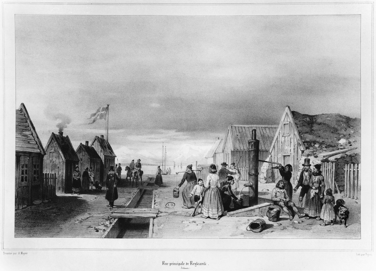 La Calle Alta, Reikiavik de Auguste Etienne Francois Mayer