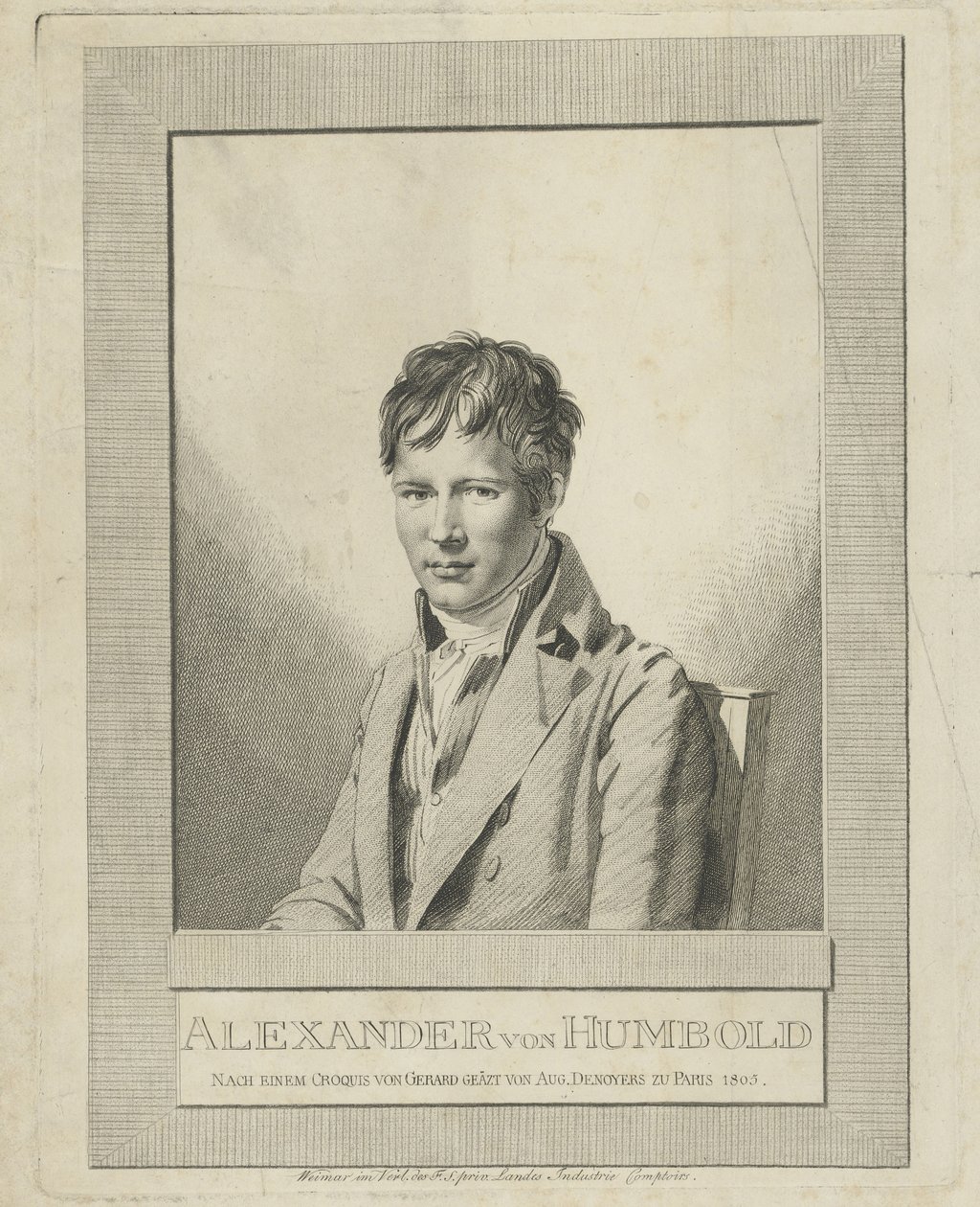 Retrato de Alexander von Humboldt 1769-1859, 1805 de Auguste Gaspard Louis Desnoyers