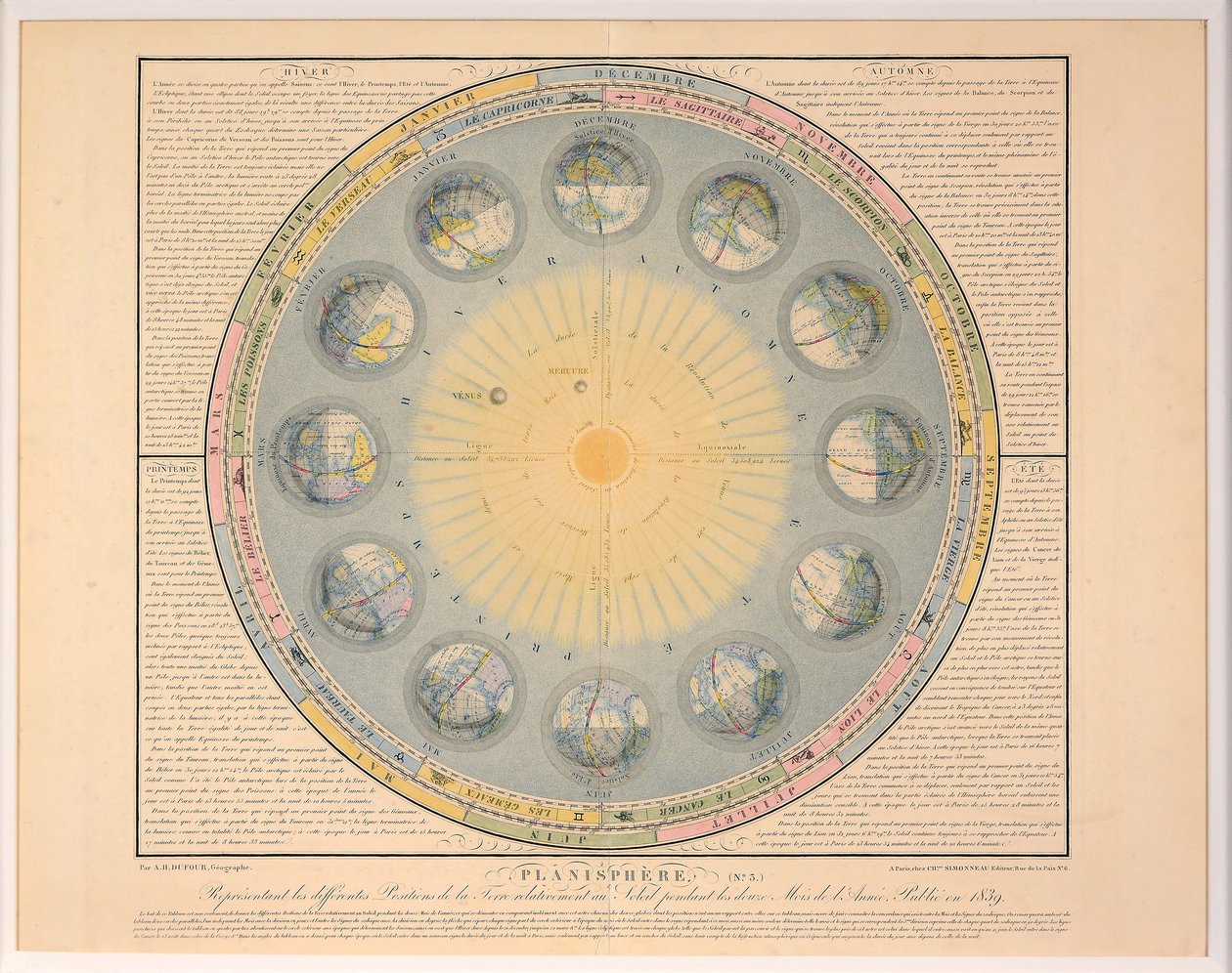 Planisferio no. 3 de Auguste Henri Dufour