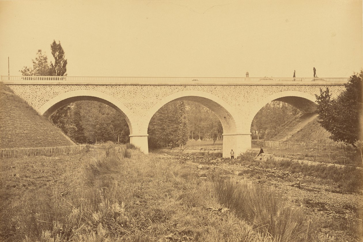 Viaducto sobre el Rhin, cerca de Pradines de Auguste Hippolyte Collard