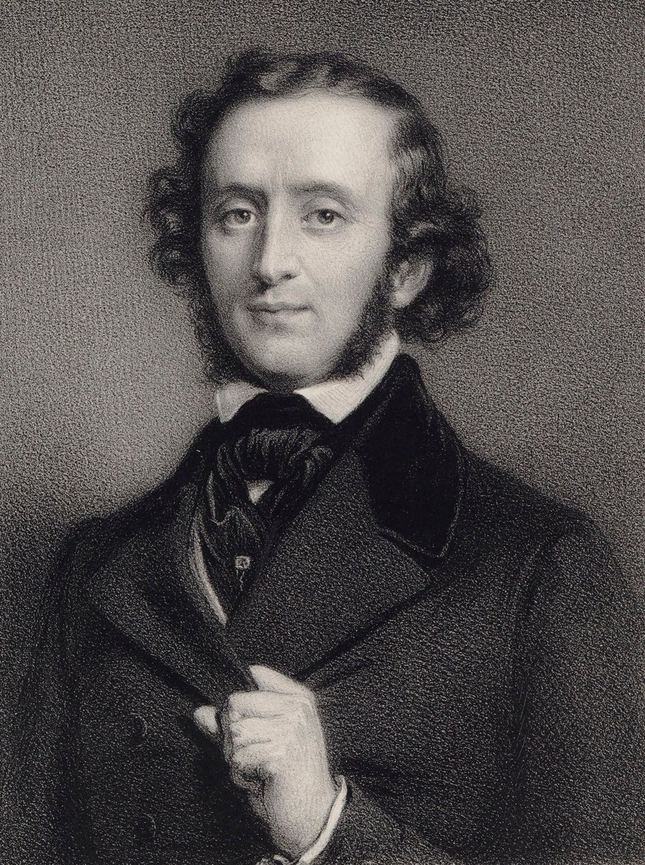 Retrato del pianista y compositor Felix Mendelssohn Bartholdy 1809-1847 de Auguste Lemoine