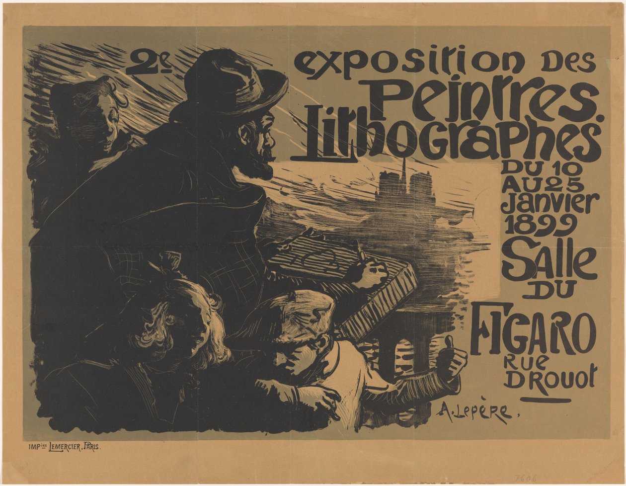 Cartel de la segunda exposición de los Peintres Lithographes
2e exposition des peintres lithographes (título en el objeto) de Auguste Lepere