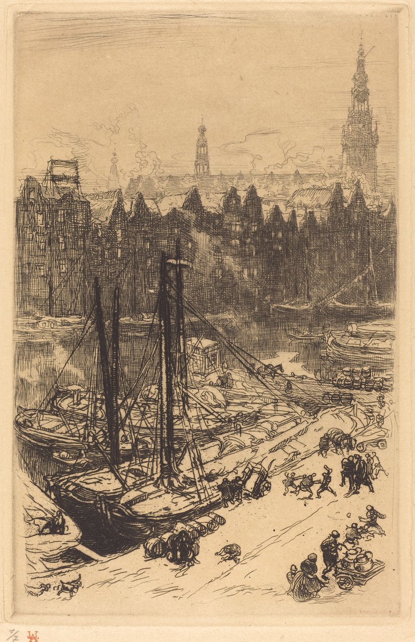 Ámsterdam vista desde el Hotel Victoria de Auguste Lepere