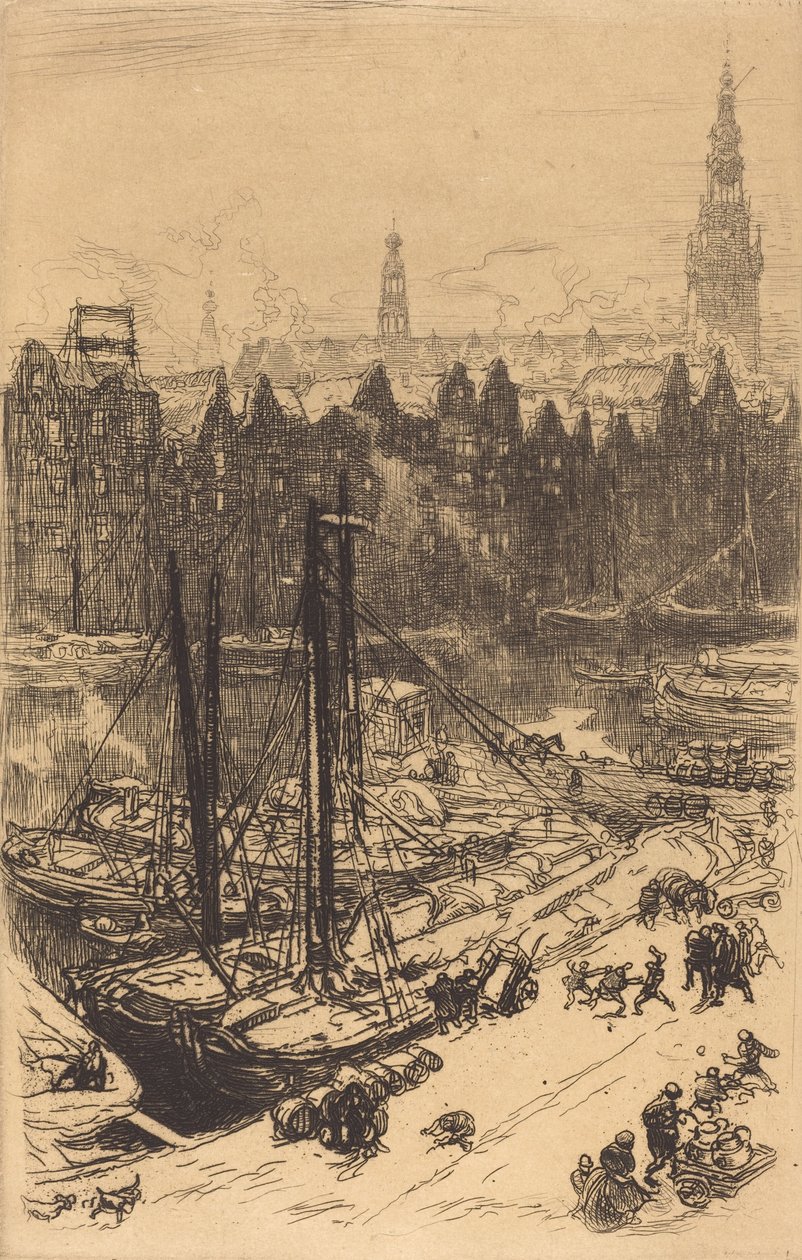 Ámsterdam vista desde el Hotel Victoria de Auguste Lepere