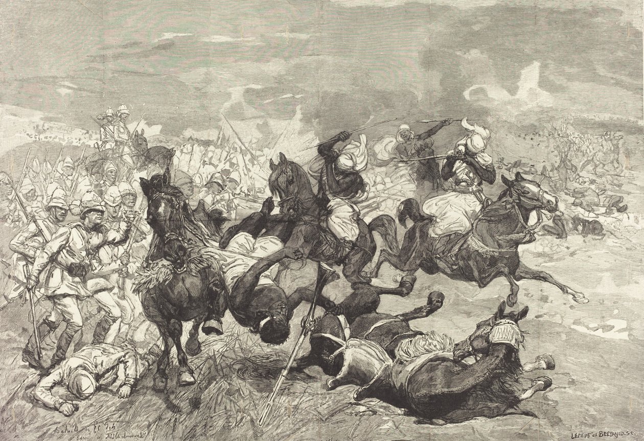 En Sudán: Batalla de El-Teb, 1883-1890 de Auguste Lepere