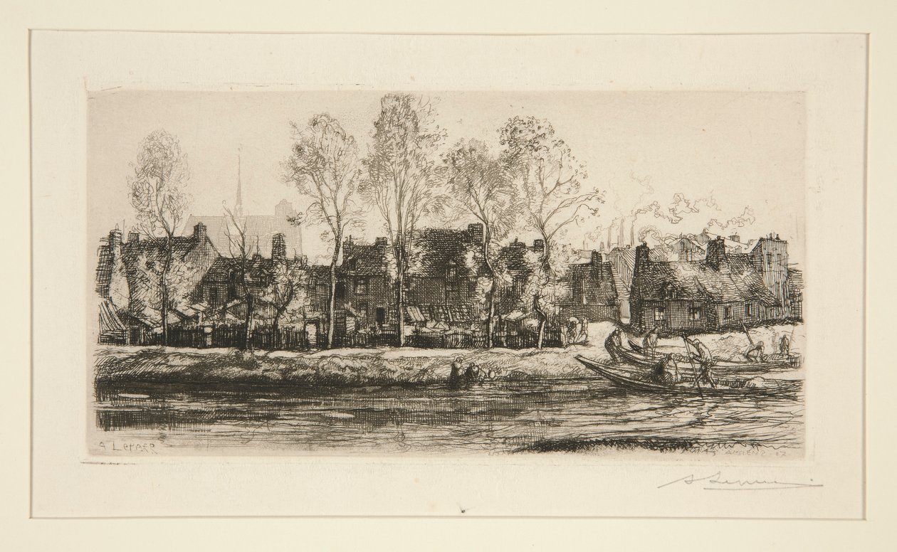 Orillas del Somme? Amiens (Orillas del Somme en Amiens) de Auguste Lepere
