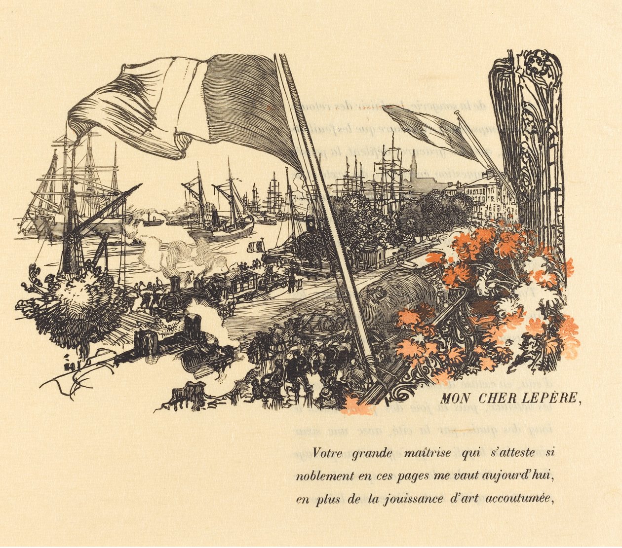 Página de dedicación, publicada en 1900 de Auguste Lepere