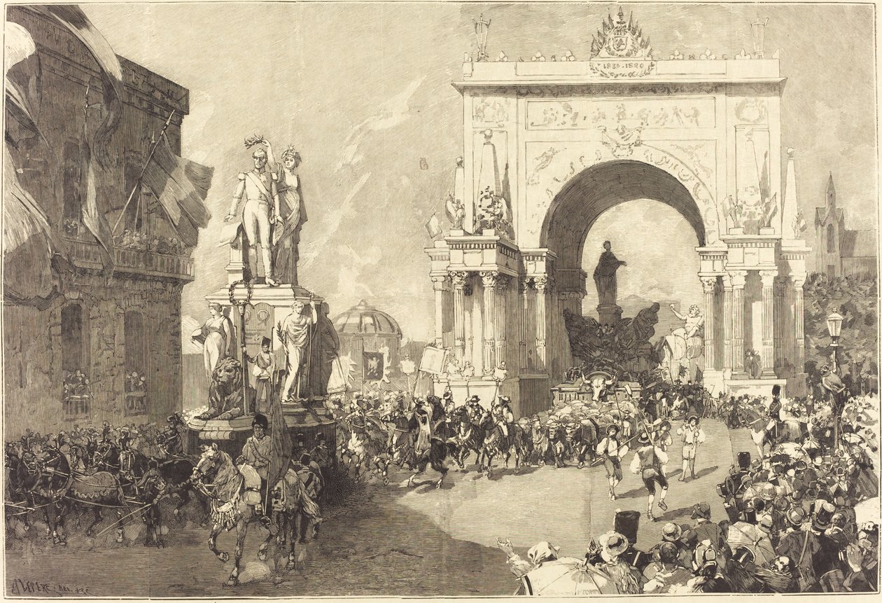 Fiestas jubilares de Bruselas de Auguste Lepere