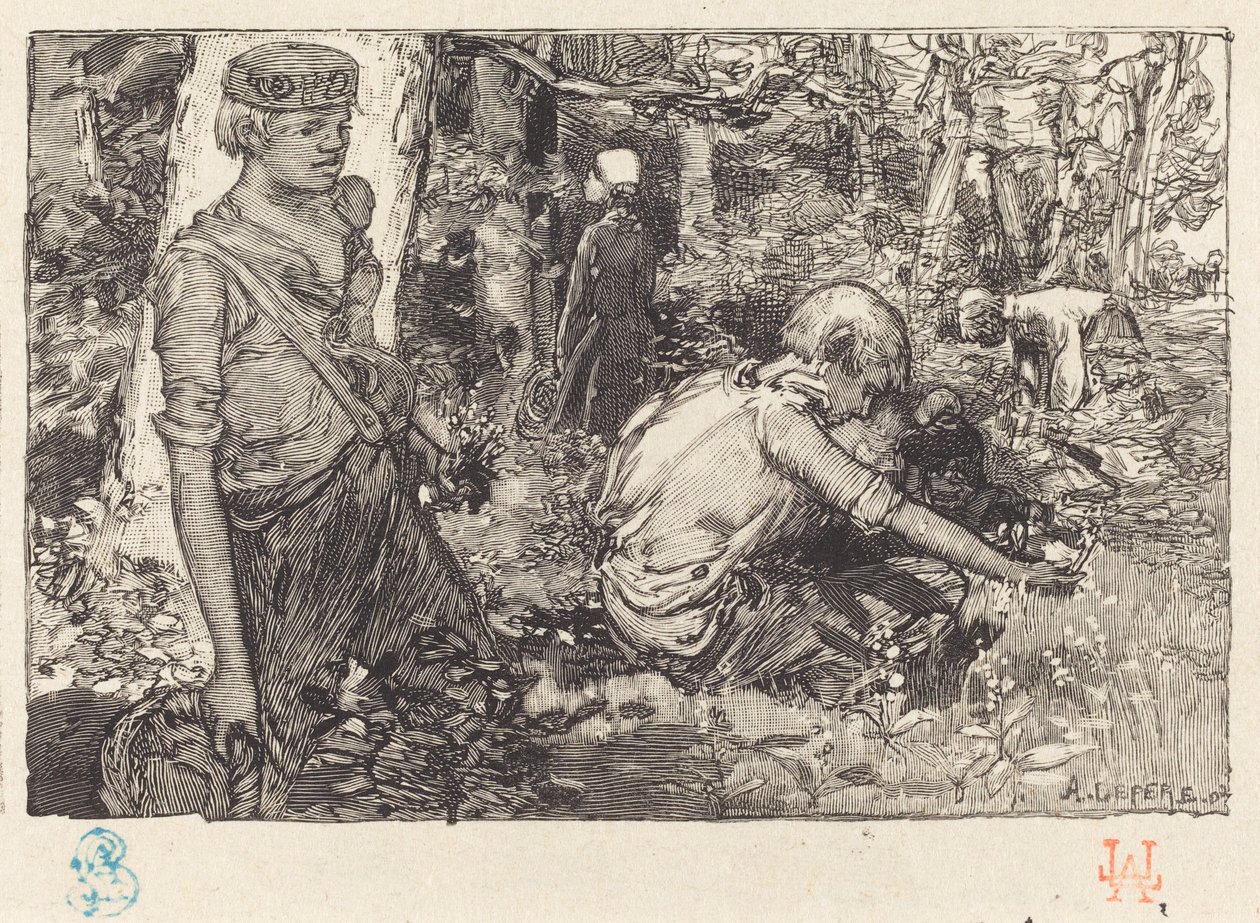 Recolección de Lirios de Mayo de Auguste Lepere