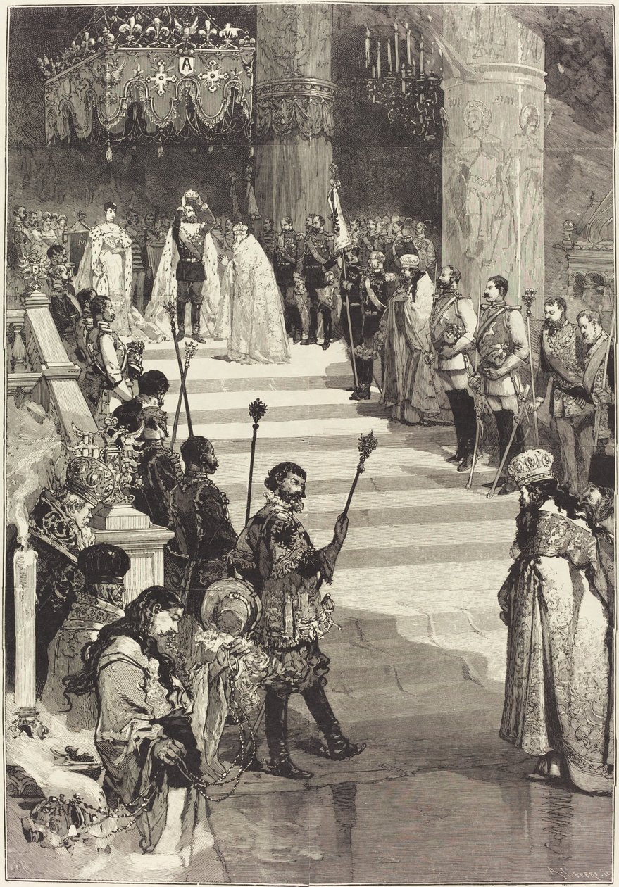 La coronación del emperador Alejandro III de Rusia (27 de mayo) de Auguste Lepere