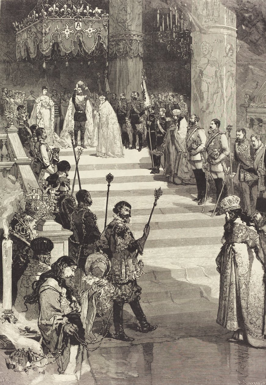 La coronación del emperador Alejandro III de Rusia 27 de mayo, 1883 de Auguste Lepere