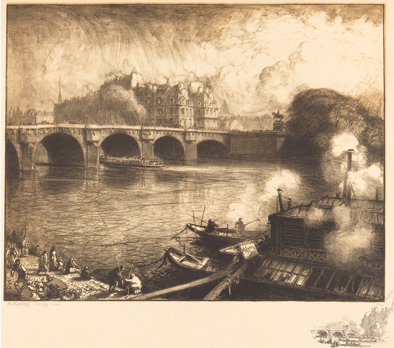 Le Pont Neuf, 1913 de Auguste Lepere