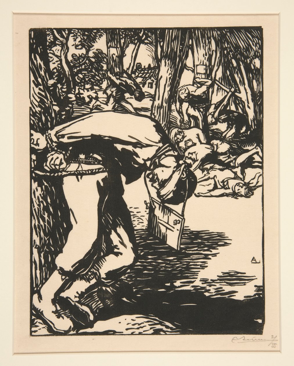 The Francs-Tireurs (Sharpshooters), de La guerra de 1914, primera serie, núm. 11 de Auguste Lepere