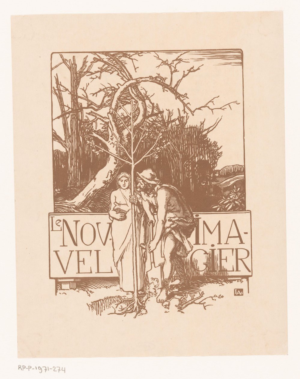 Hombre y mujer plantando juntos un árbol joven
Le Nouvel Imagier (título en el objeto) de Auguste Lepere