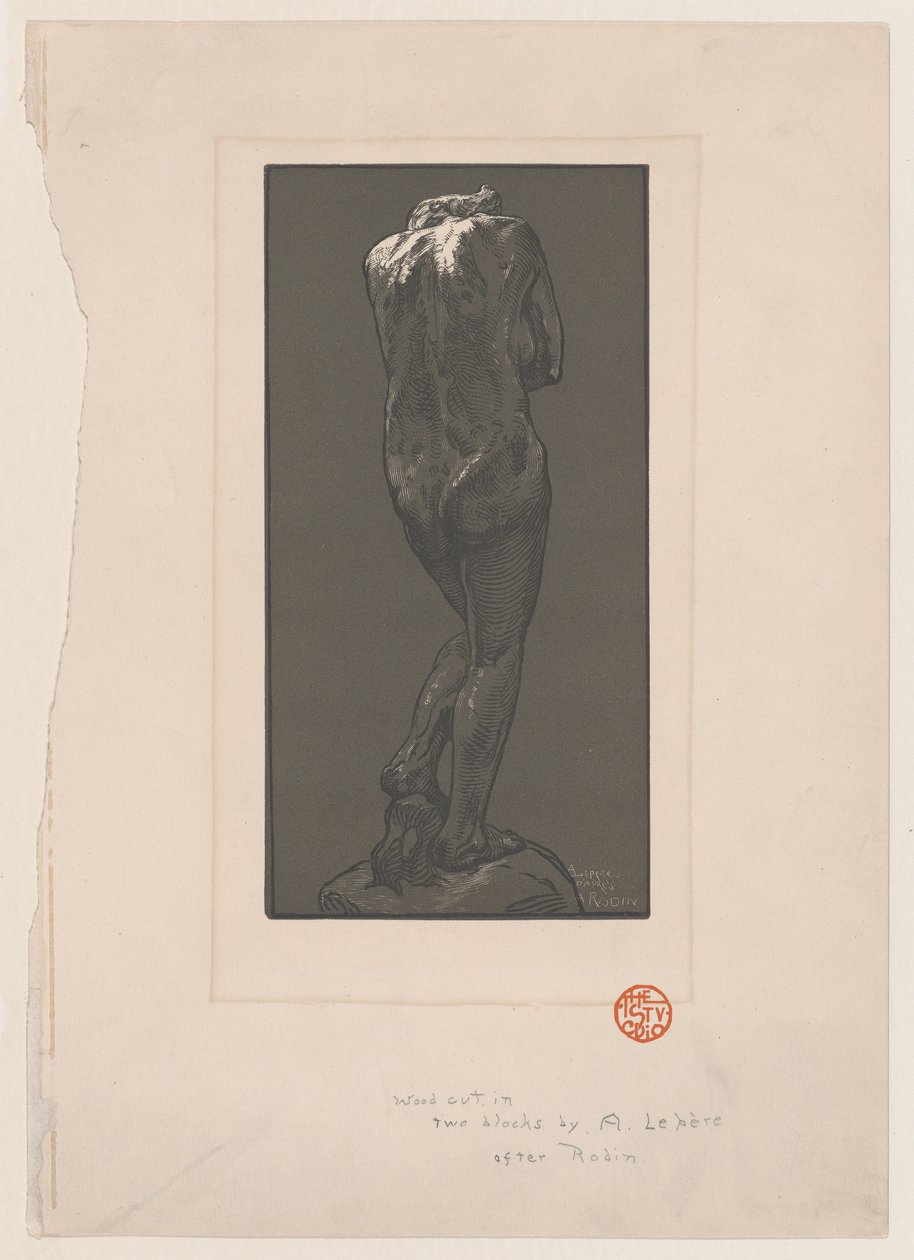 Estatua desnuda vista desde atrás de Auguste Lepere