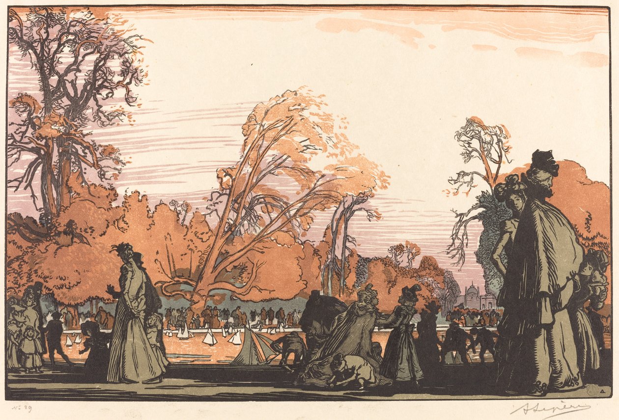 El estanque de las Tullerías de Auguste Lepere