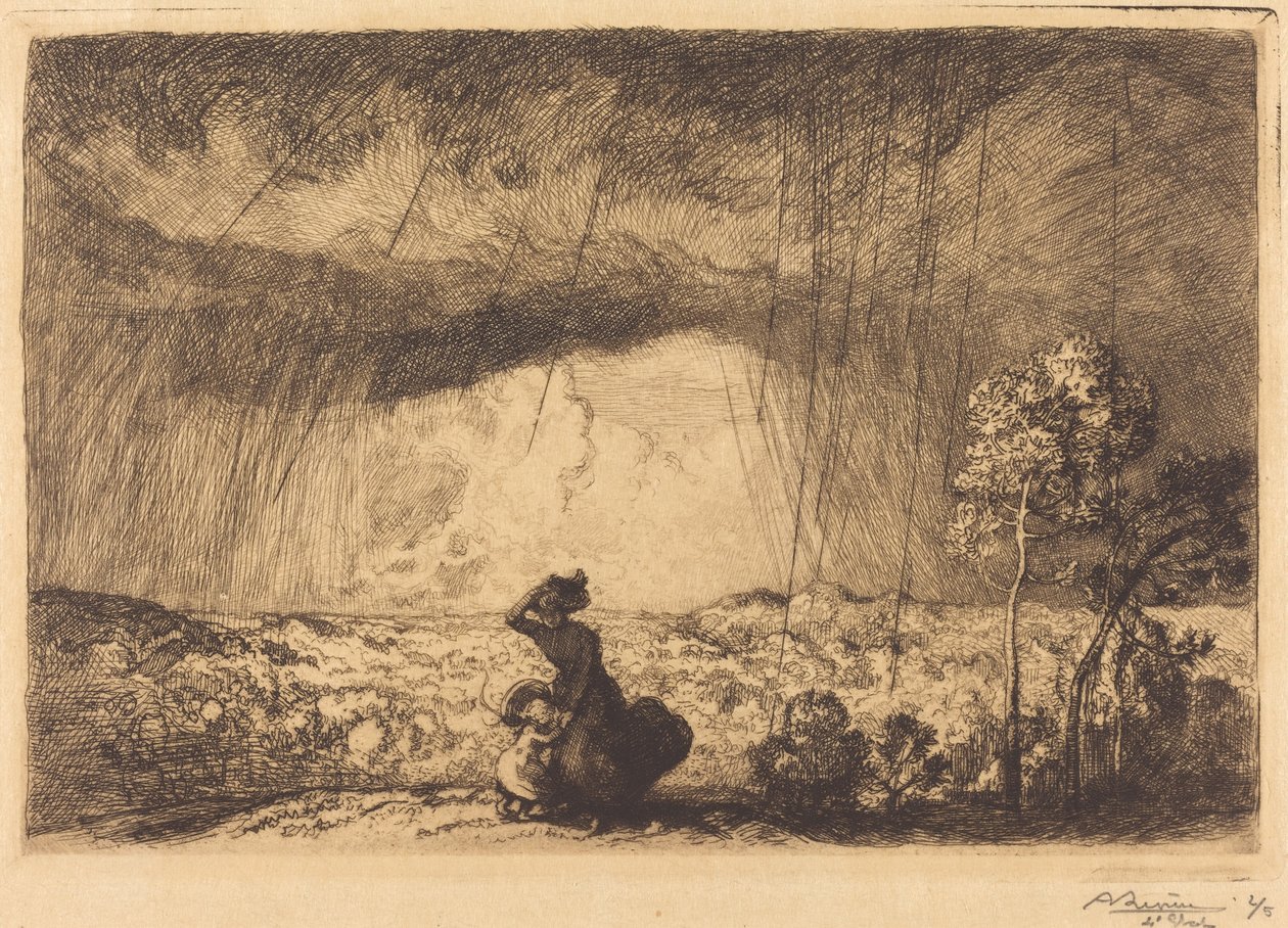 Tormenta en la Duna, Vendee de Auguste Lepere
