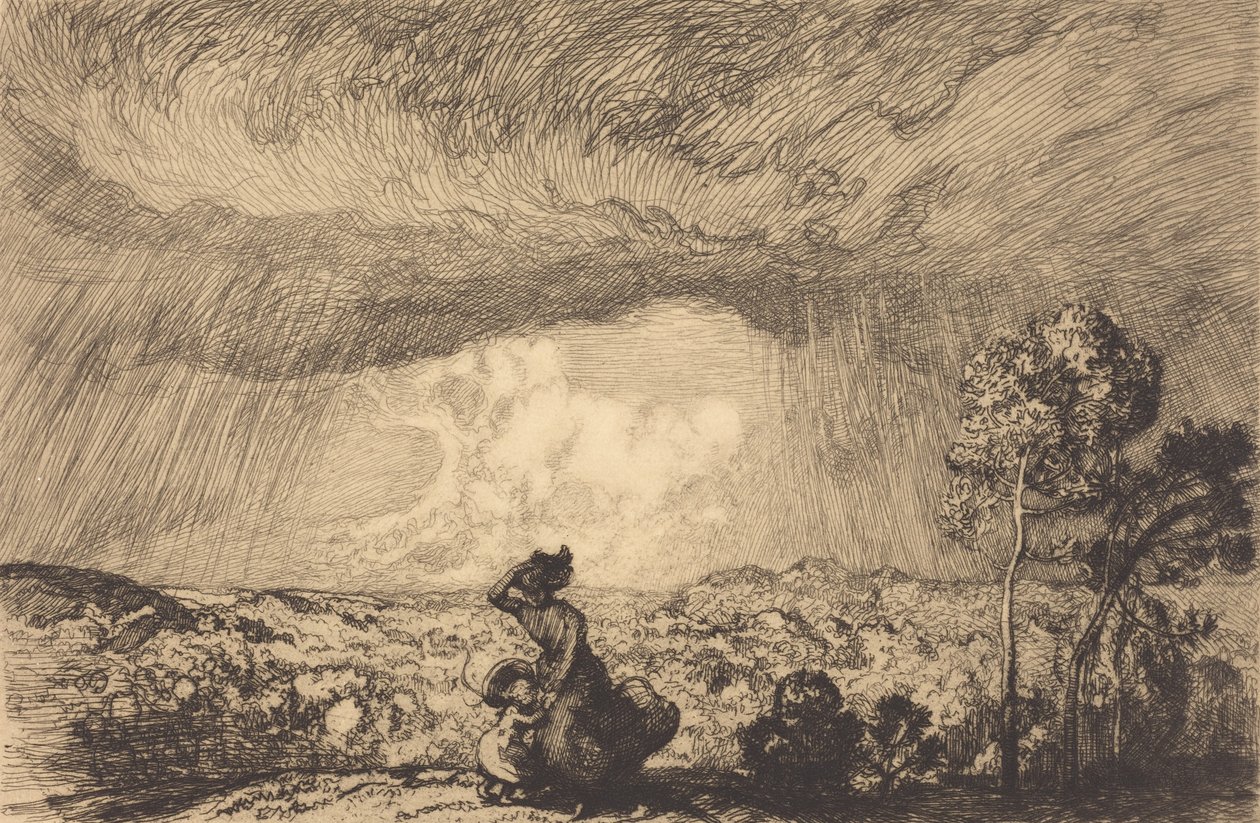 Tormenta en la duna, Vendée de Auguste Lepere
