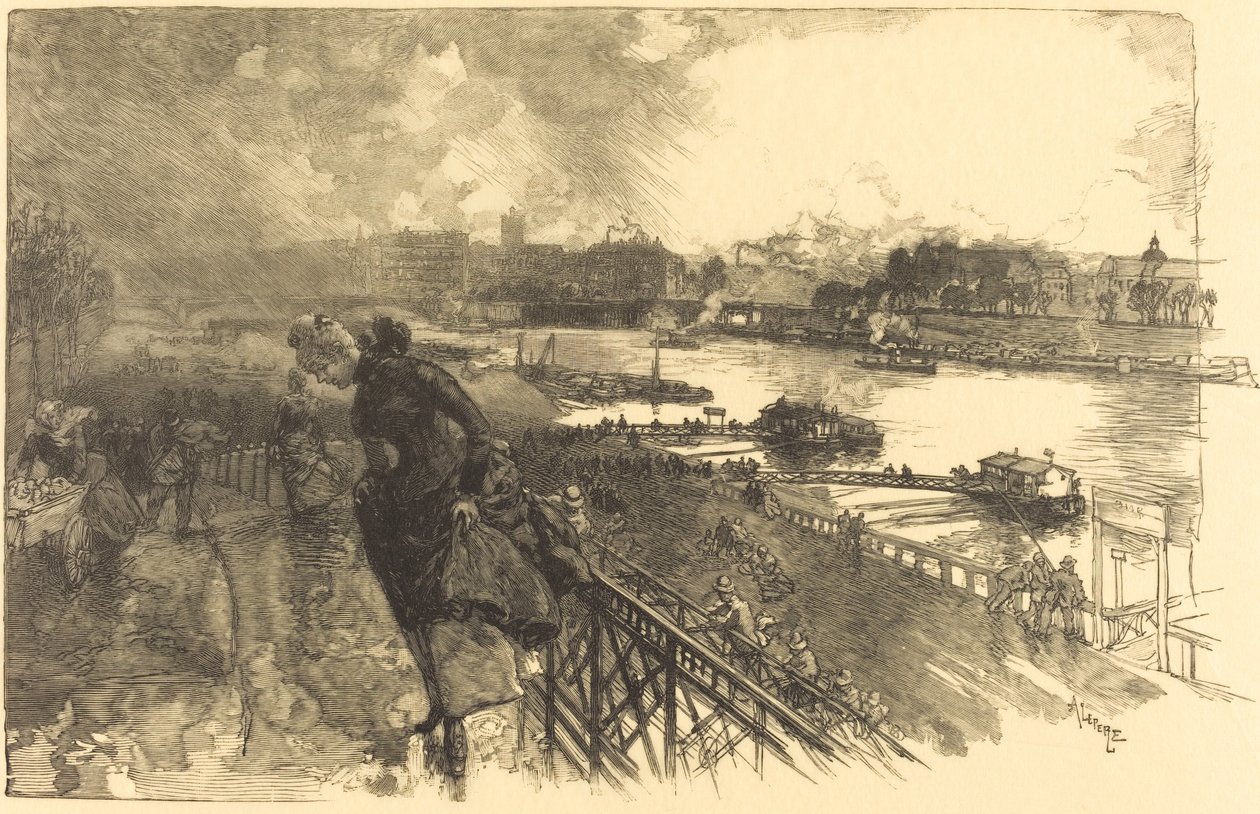 El Sena cerca del puente de Austerlitz, 1888 de Auguste Lepere