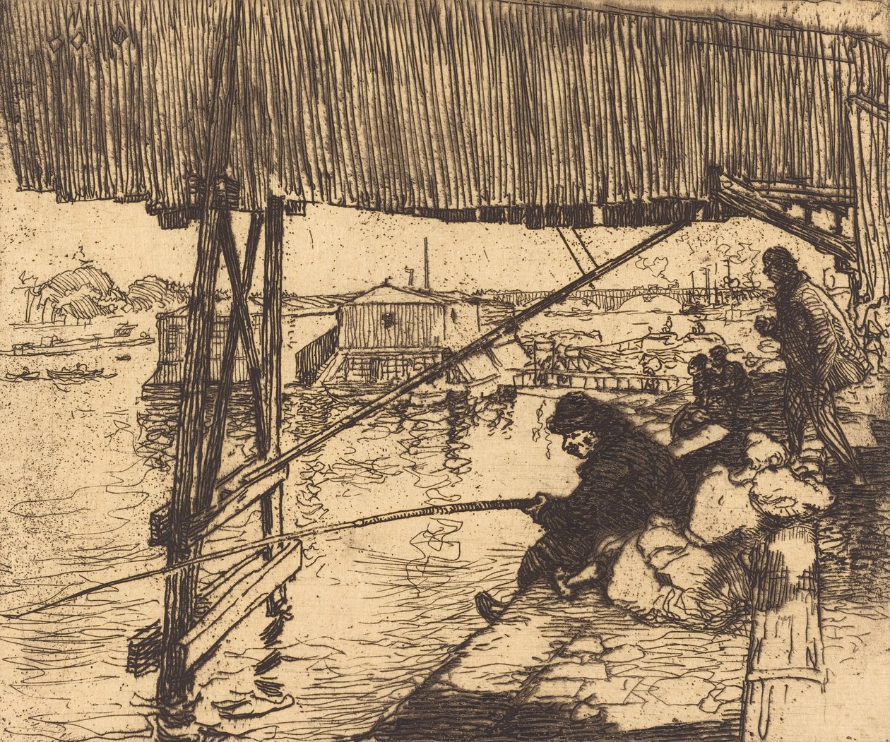 Bajo el Puente de Bercy, 1894 de Auguste Lepere