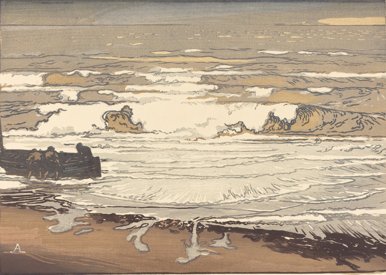 Olas desplegadas, Inundación de septiembre, 1901 Les Vagues deferlent, 1901 de Auguste Lepere