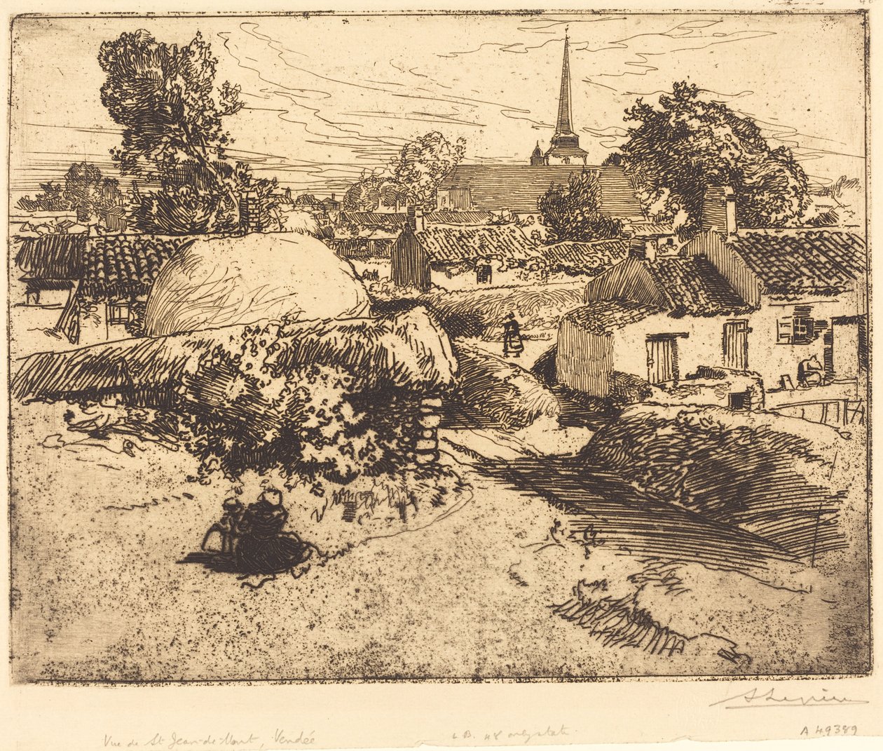 Vista de St.-Jean-de-Mont, Vendee de Auguste Lepere