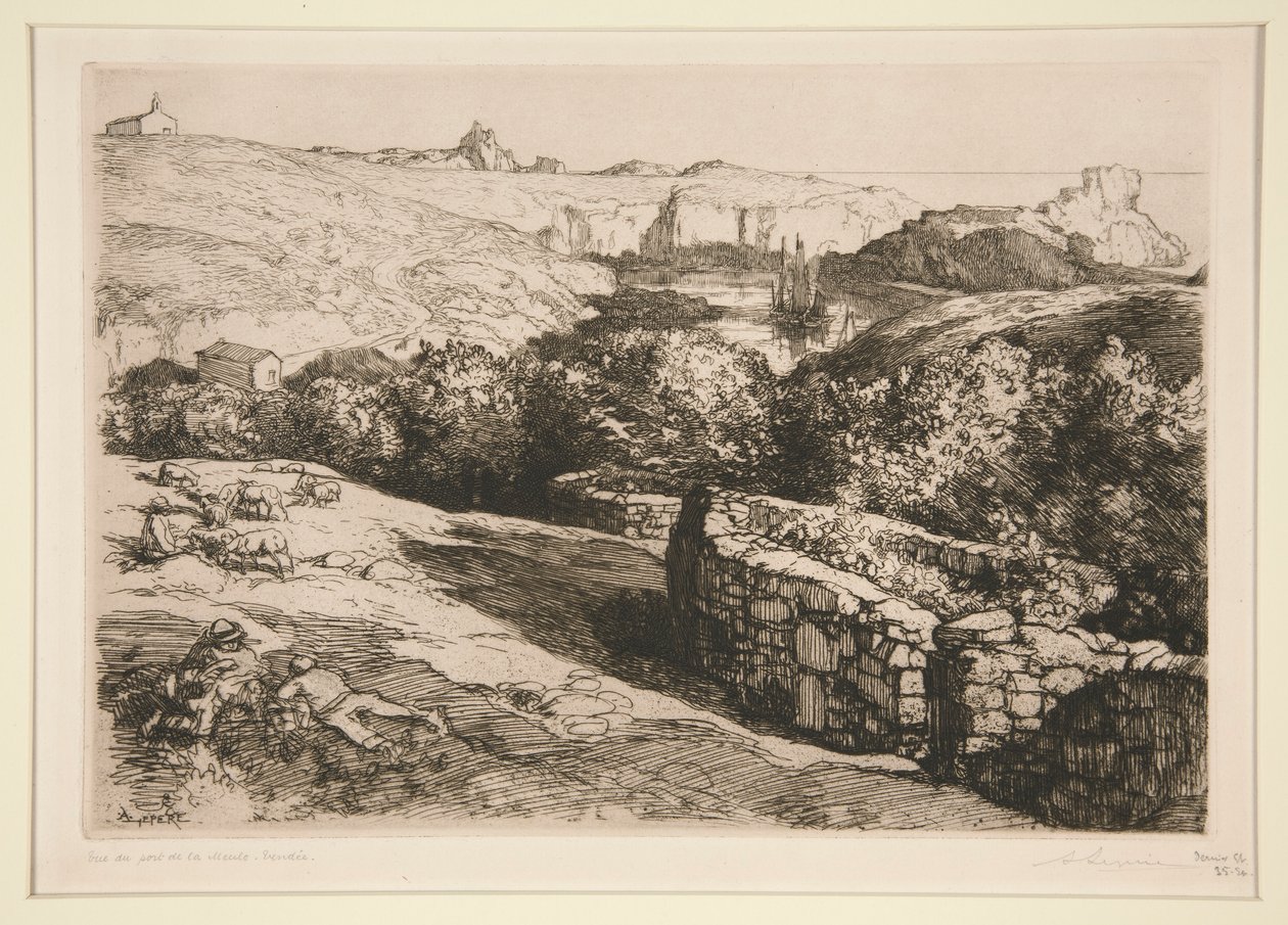 Vista de Port de la Meule (Isla de de Auguste Lepere