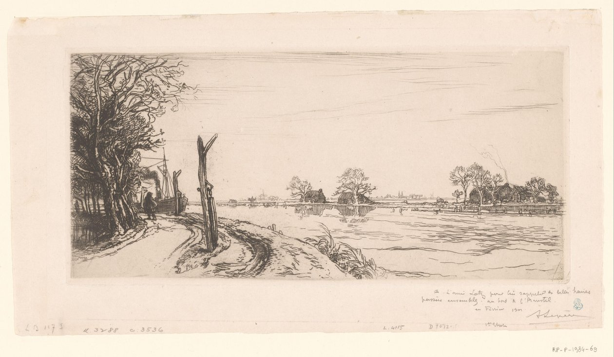 Vista del río Amstel
Río Amstel (título en el objeto) de Auguste Lepère (signed by artist)