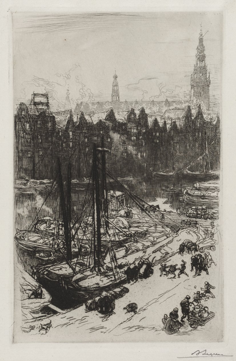 Ámsterdam, vista del Hotel Victoria de Auguste Louis Lepère