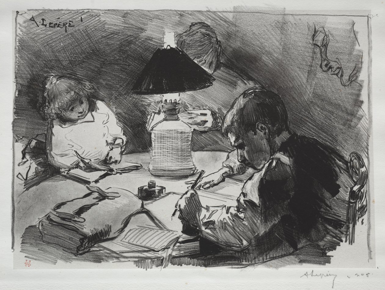Alrededor de la lámpara de Auguste Louis Lepère