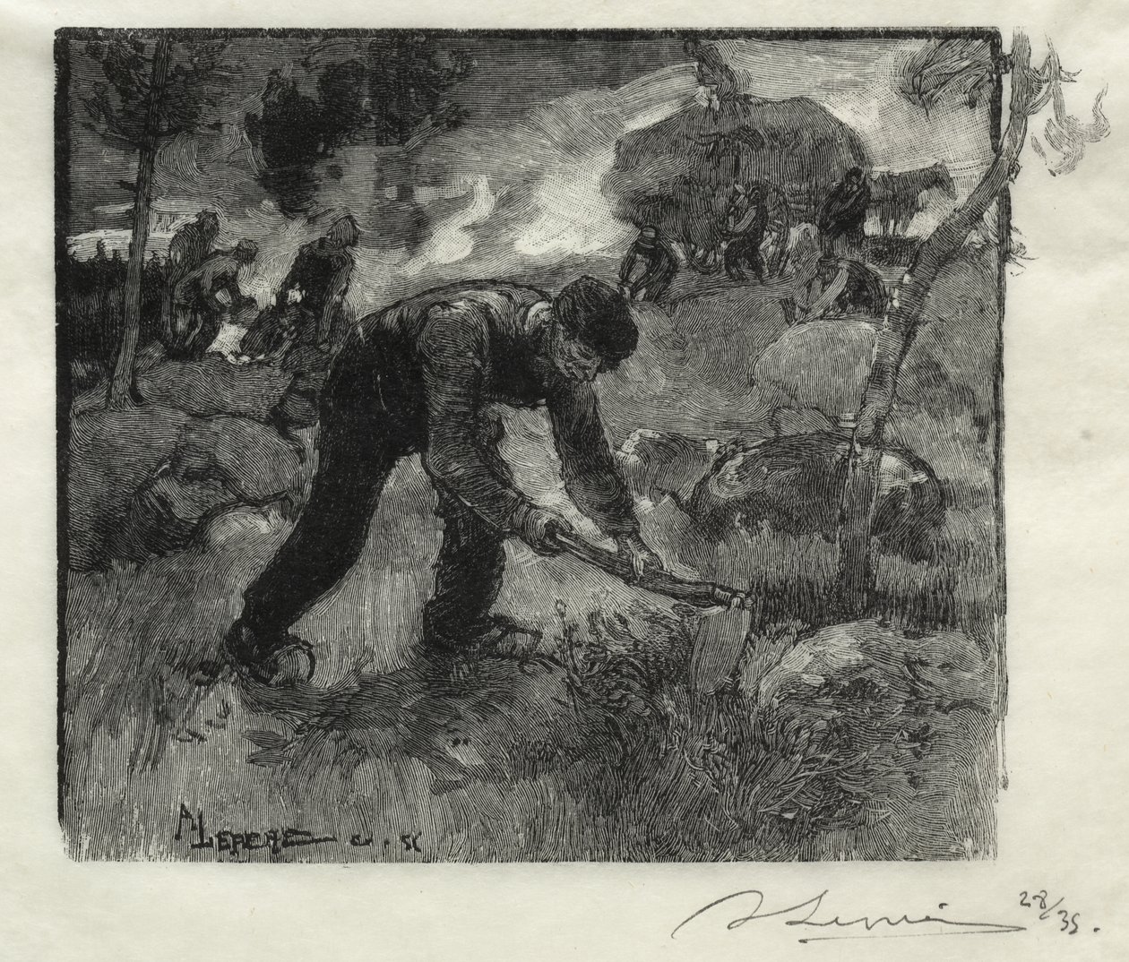 Arrancadores de brezos de Auguste Louis Lepère