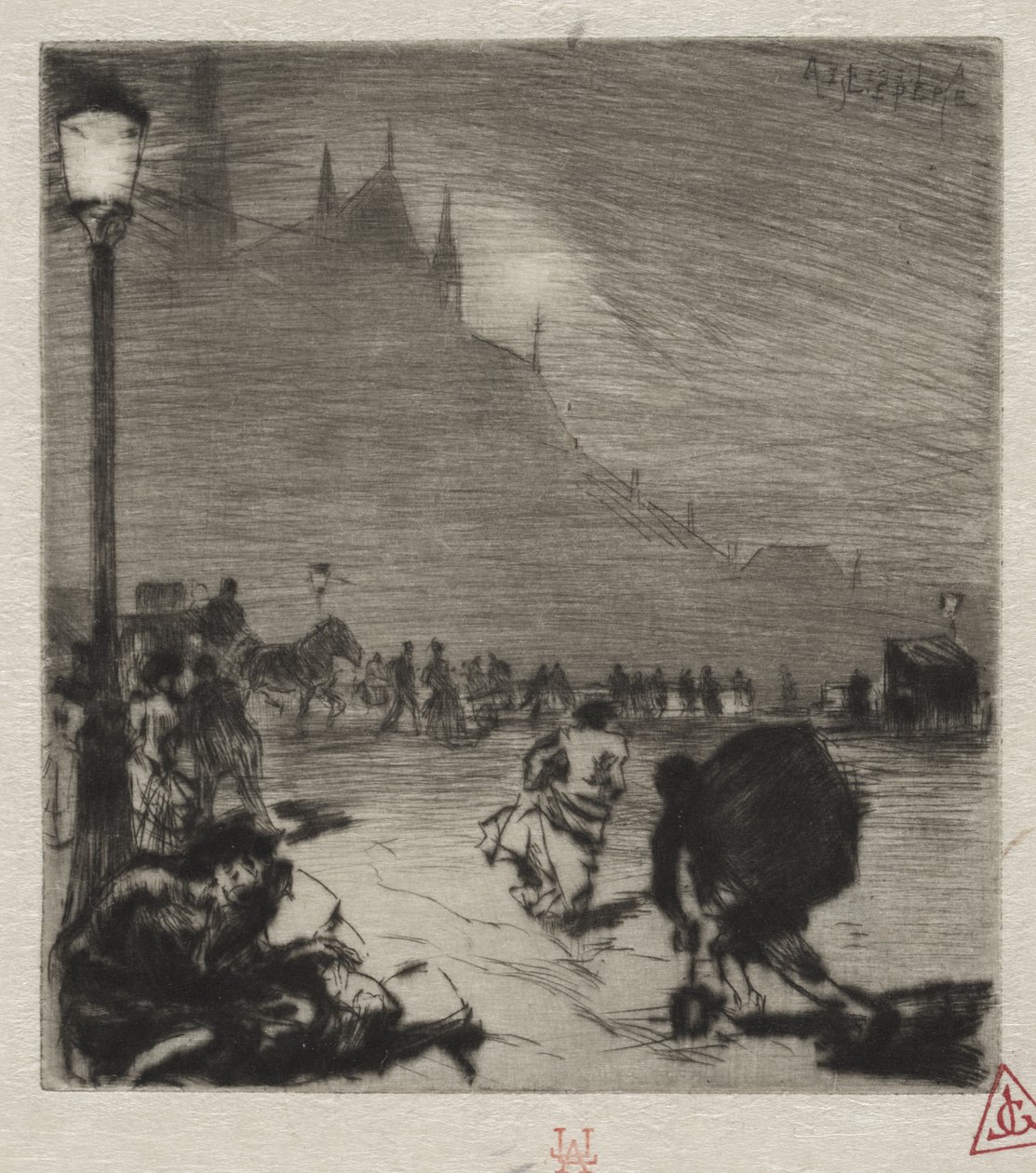 En la esquina del Pont-aux-Doubles de Auguste Louis Lepère