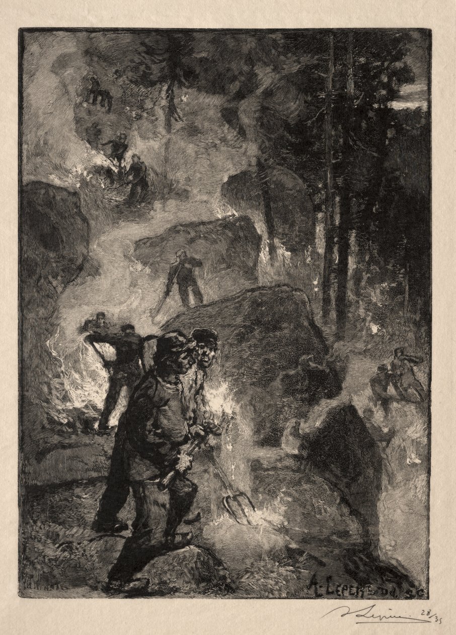 Quemadores de helechos de Auguste Louis Lepère