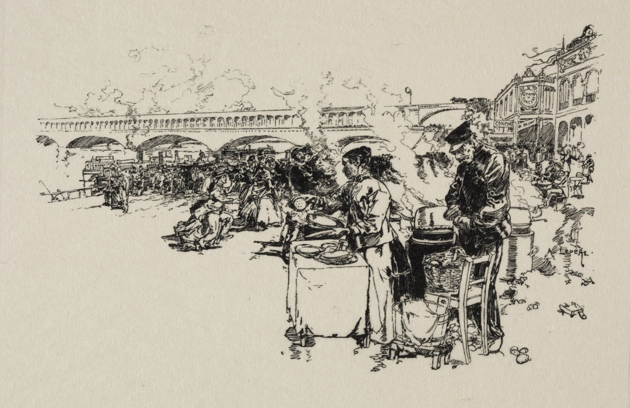 Embarcadero de los barcos-autobús de Auguste Louis Lepère