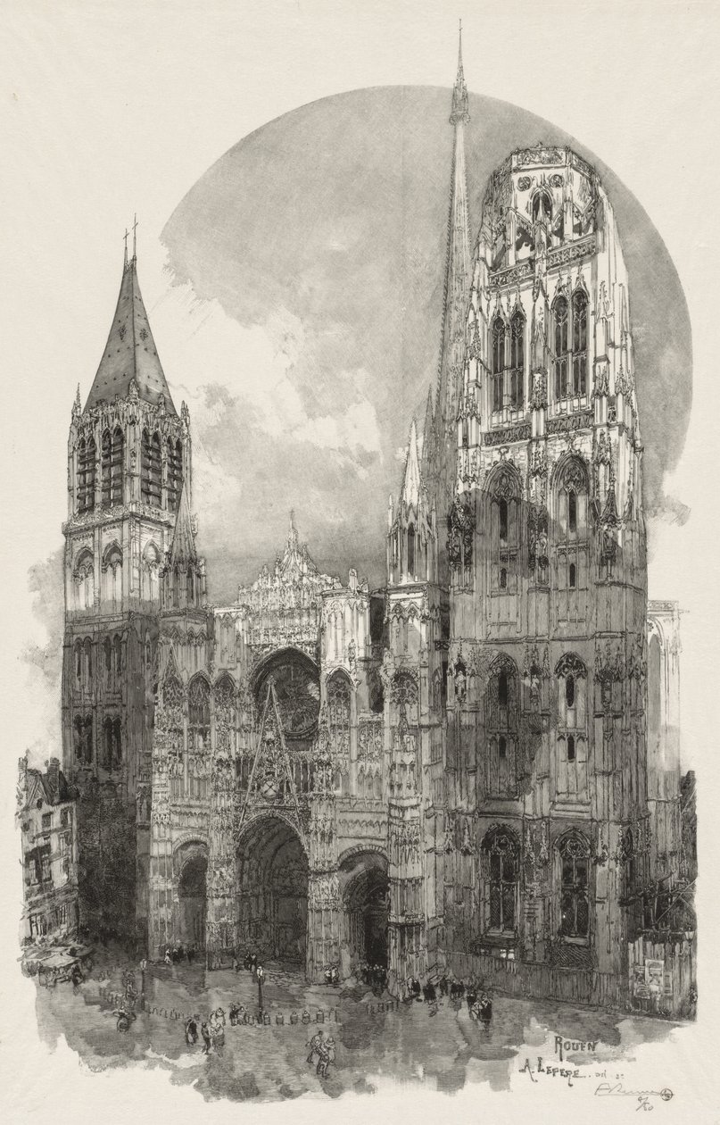 Rouen Ilustrado: La Catedral de Rouen de Auguste Louis Lepère