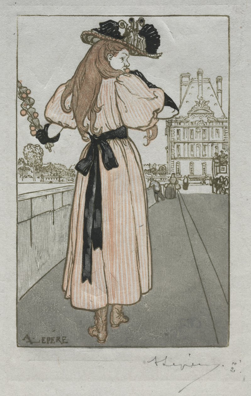 Almanaque de París, 1897: Primavera de Auguste Louis Lepère