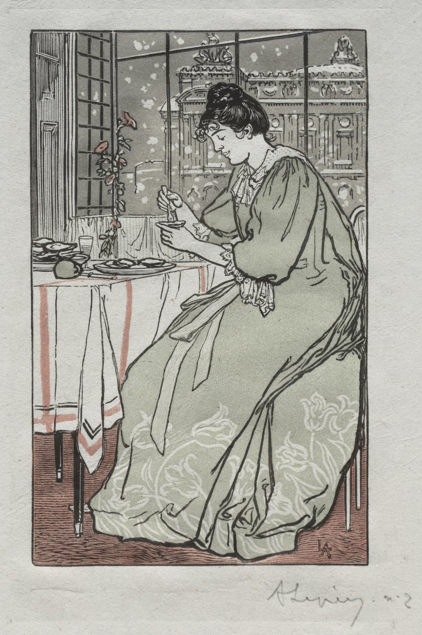 Almanaque de París, 1897: Invierno de Auguste Louis Lepère