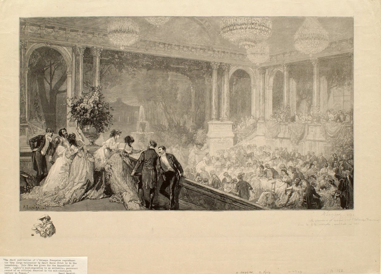 Fiesta ofrecida en las Tullerías para la Exposición de 1867 de Auguste Louis Lepère