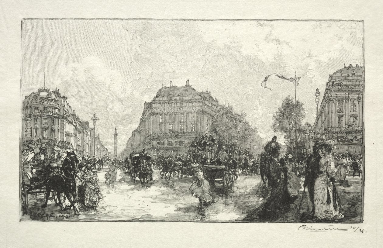Plaza de la Ópera de Auguste Louis Lepère