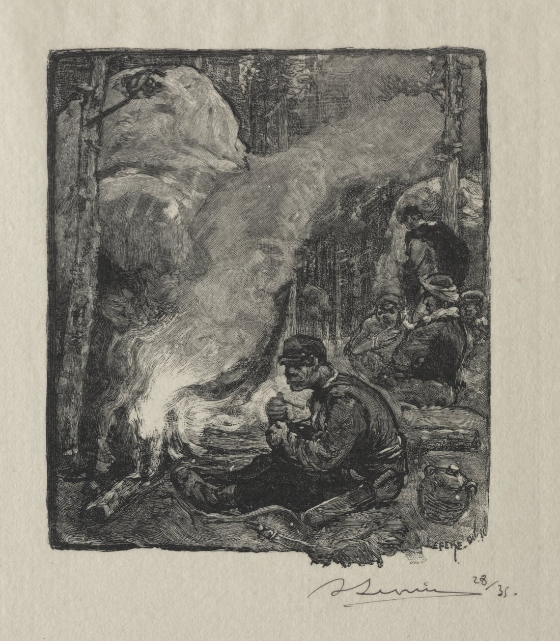 Comida de los Leñadores de Auguste Louis Lepère