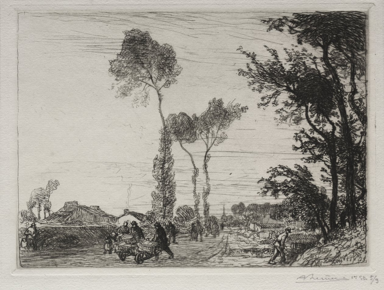 Regreso del mercado de St. Jean-de-Mont de Auguste Louis Lepère