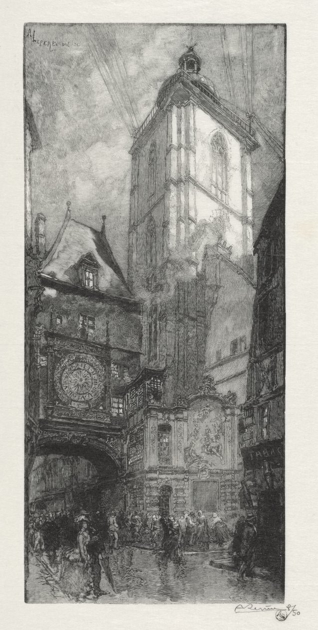 Rouen Illustré: El Gran Reloj de Auguste Louis Lepère